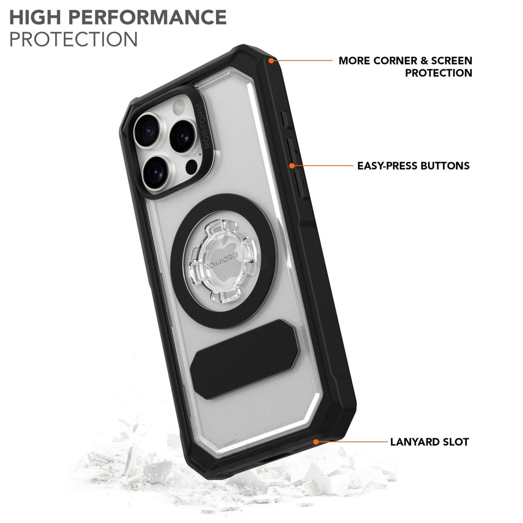 Rokform Crystal Clear iPhone 16 Pro Max Case: Military-Grade Magnetic Protection
