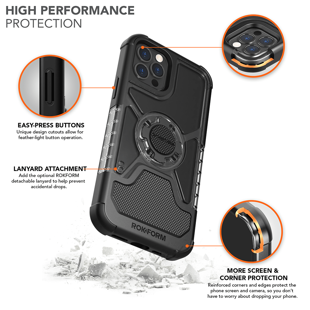 Rokform Crystal Protective iPhone 12/12 Pro Case with Magnetic Mounting