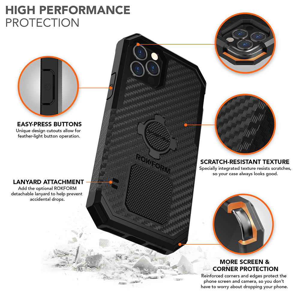 Rokform Rugged Case for iPhone 12/12 Pro - Military-Grade, Magnetic, Twist Lock