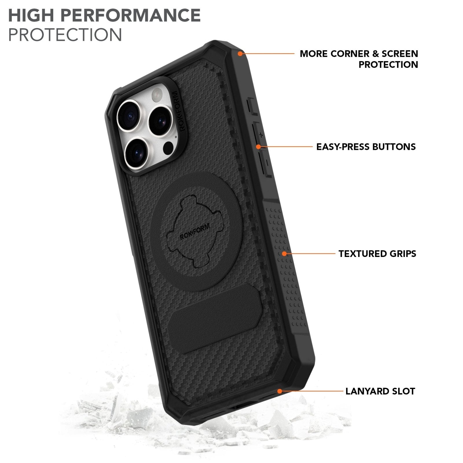 Ultra-Durable iPhone 16 Pro Max Rugged Case: Military-Grade Drop Protection, MagSafe Compatible