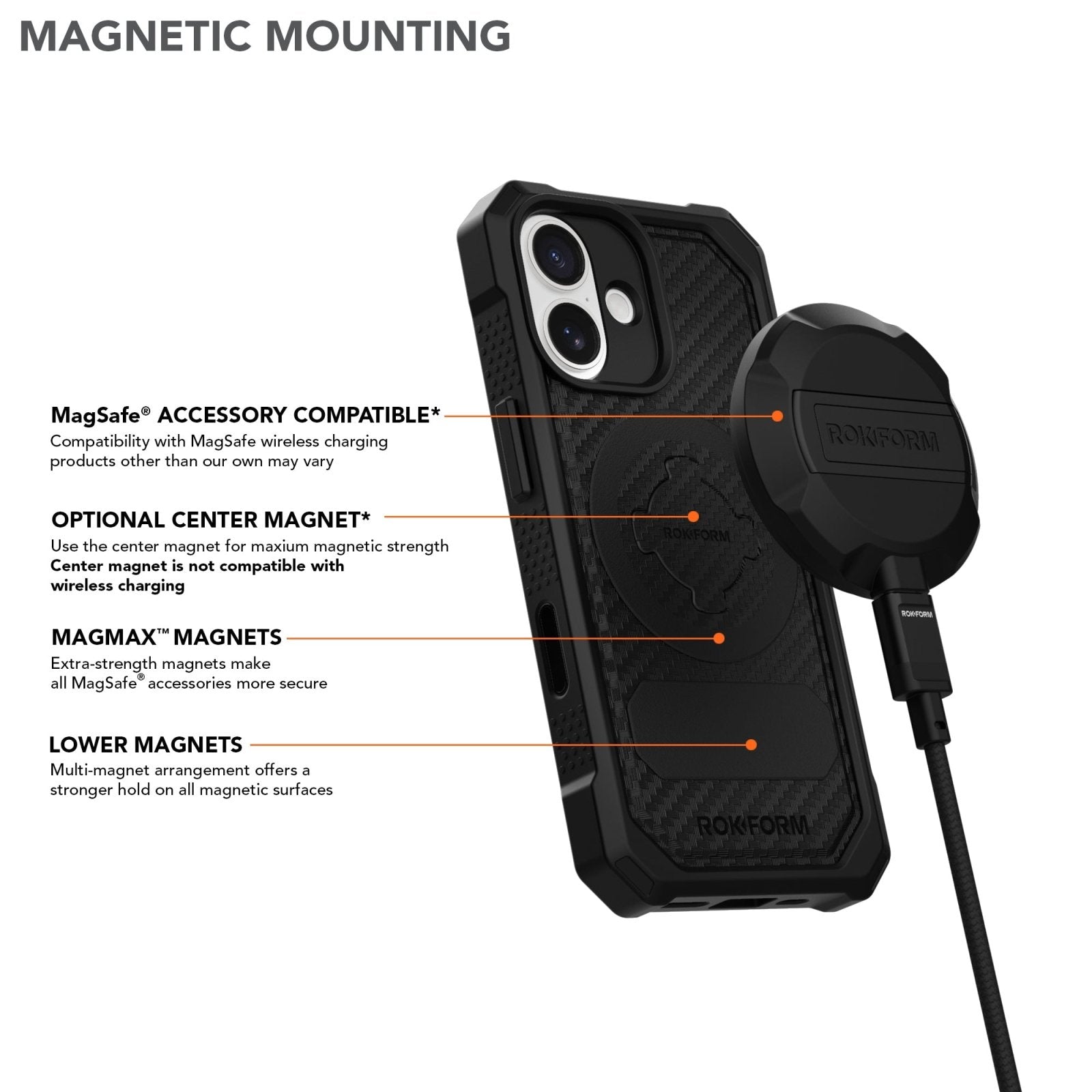 Rokform Rugged iPhone 17 Case with Magnetic Mount and Secure Twist-Lock System