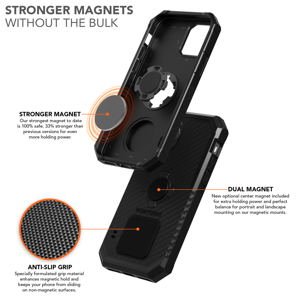Rokform iPhone 12 Pro Max Rugged Case Military-Grade Magnetic Mountable Protection