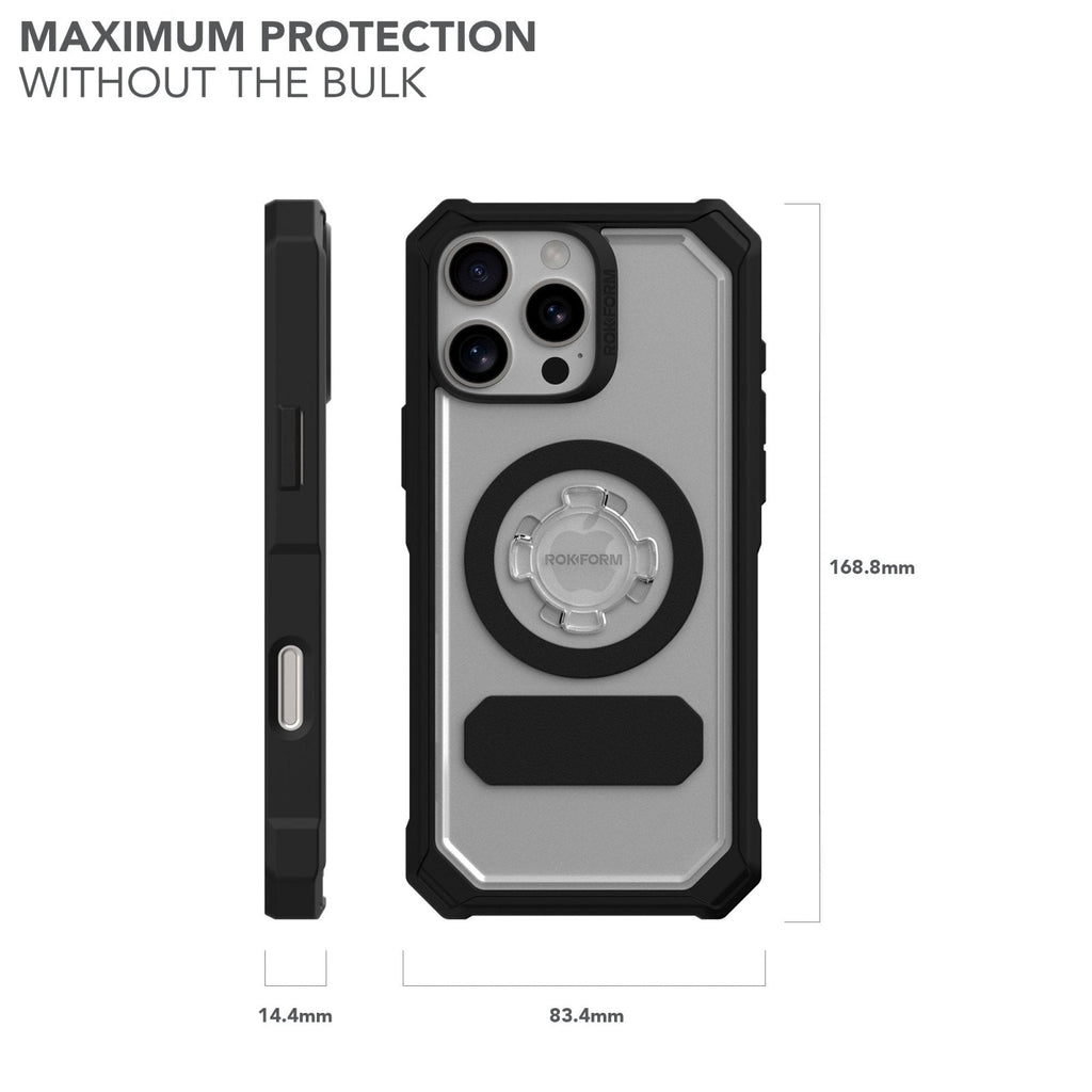 Rokform Crystal Clear iPhone 16 Pro Max Case: Military-Grade Magnetic Protection