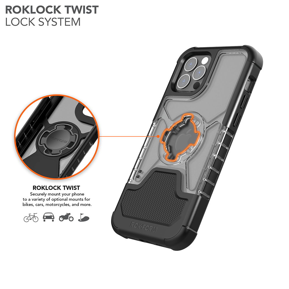 Rokform Crystal Case for iPhone 12 Pro Max: Magnetic, Shockproof, Slim, Mountable Protection