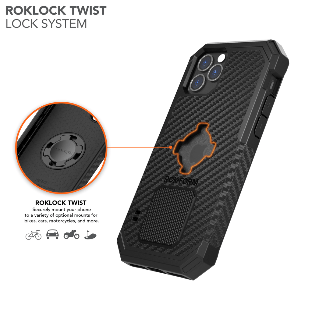 Rokform iPhone 12 Pro Max Rugged Case Military-Grade Magnetic Mountable Protection