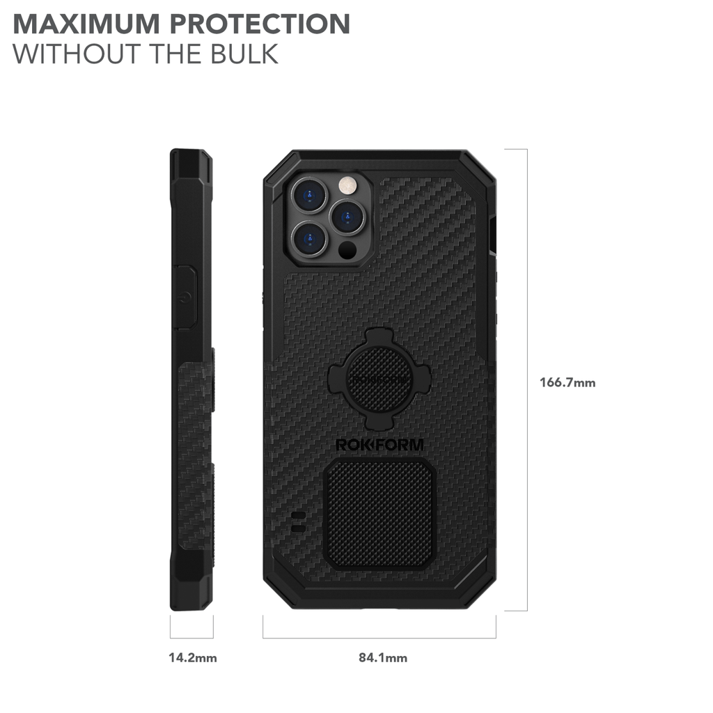 Rokform iPhone 12 Pro Max Rugged Case Military-Grade Magnetic Mountable Protection